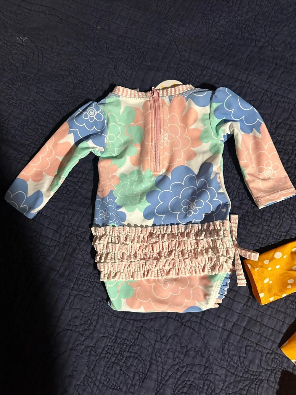 Mixed Baby Swim Set - ruffle butts Floral,cat and jack Mustard Polka Dot & Coral